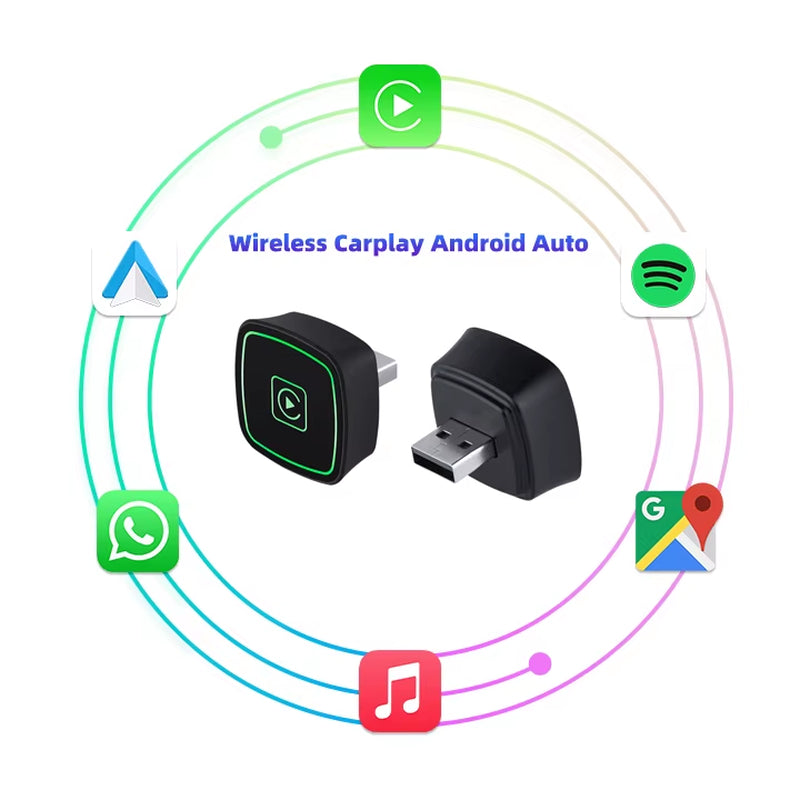 EKIY Wireless Carplay Android Auto Adapter Car Accessories Original Wired Carplay Wireless 2 in 1 Adapter Play and Plug