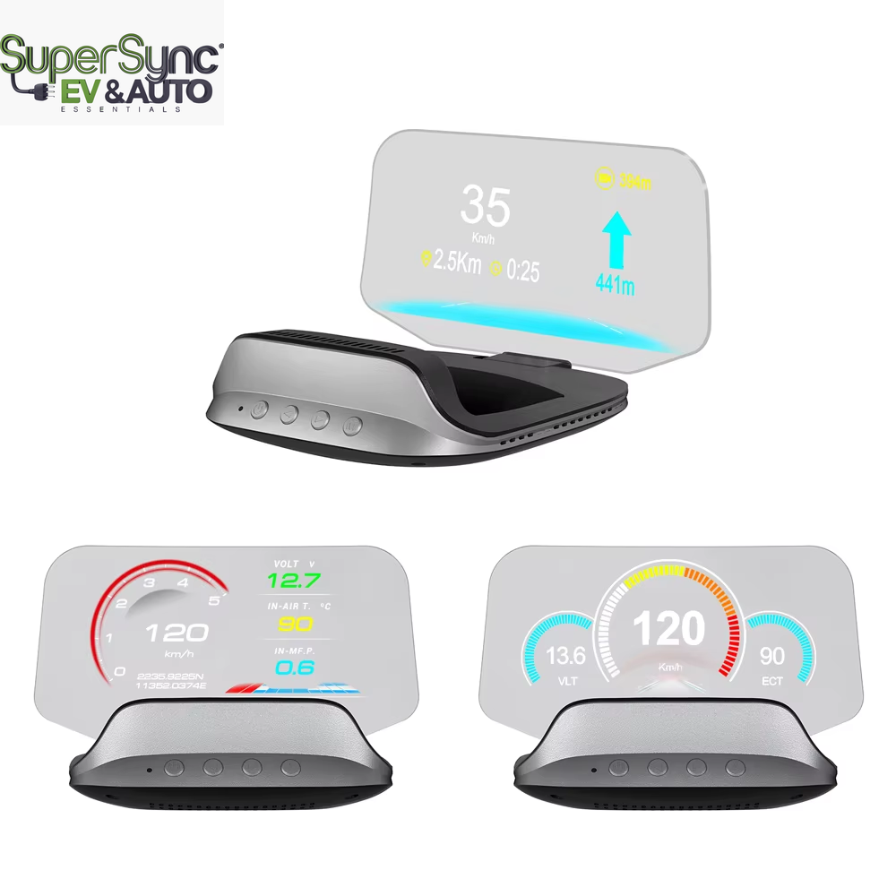 SuperSYNC HUD - HEAD UP DISPLAY Support Google Map Car Head Display C3 Head up Display Speedometer Navigation 5"HD Screen HUD OBD2+GPS Dual System HUD