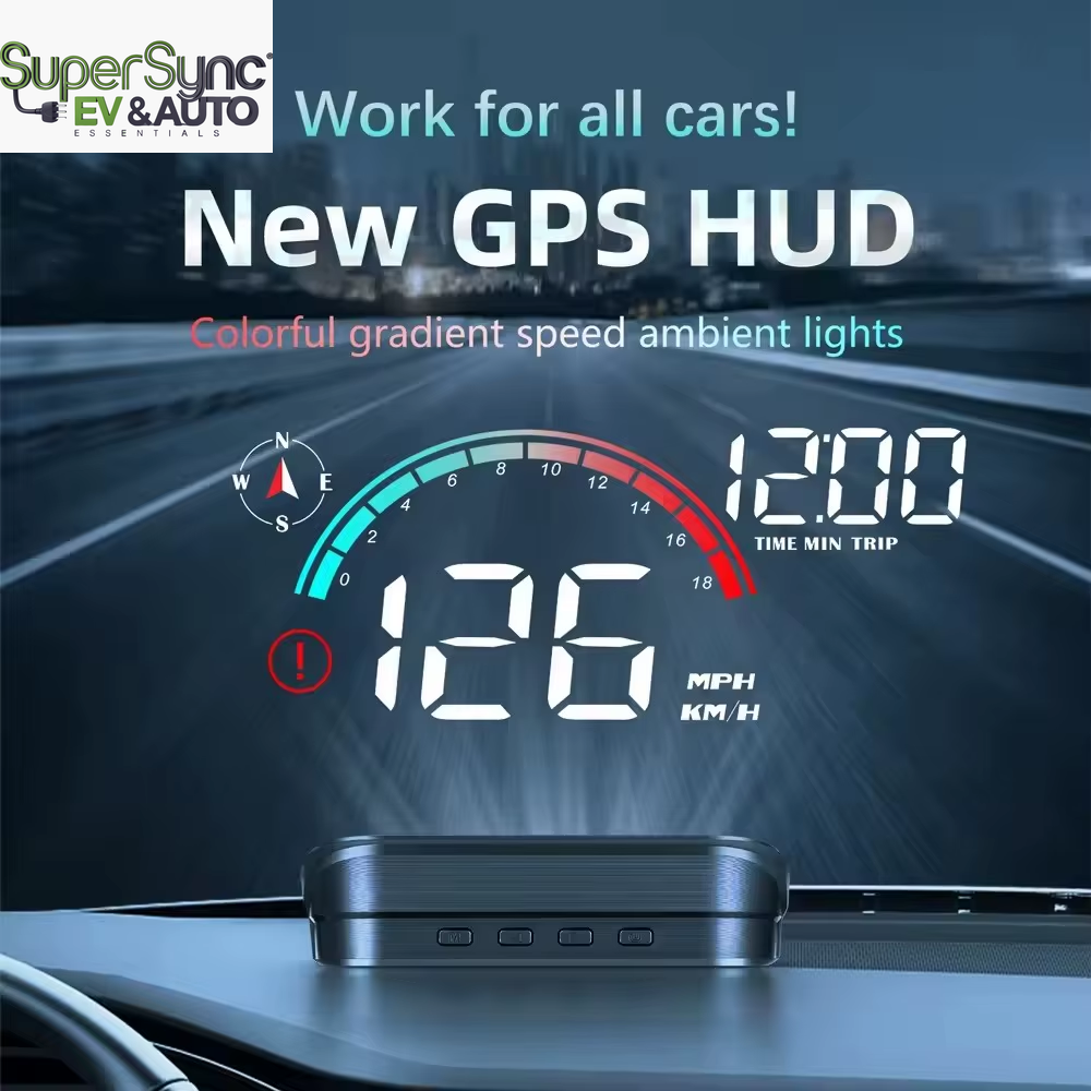 2024 Newest Head up Display GPS Car HUD M22 Digital Speedometer with Driving Speed over Speed Alarm