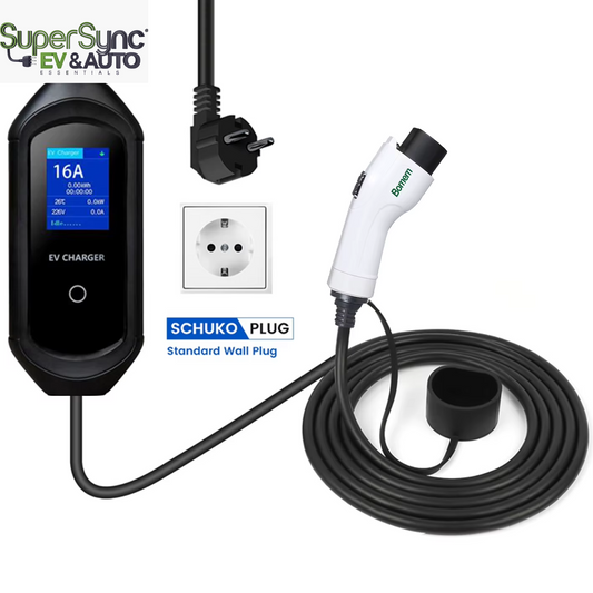 SuperSYNCHome EV Charger GBT New Energy 16A/32A Adjustable Portable Charger for Electric Vehicles in China