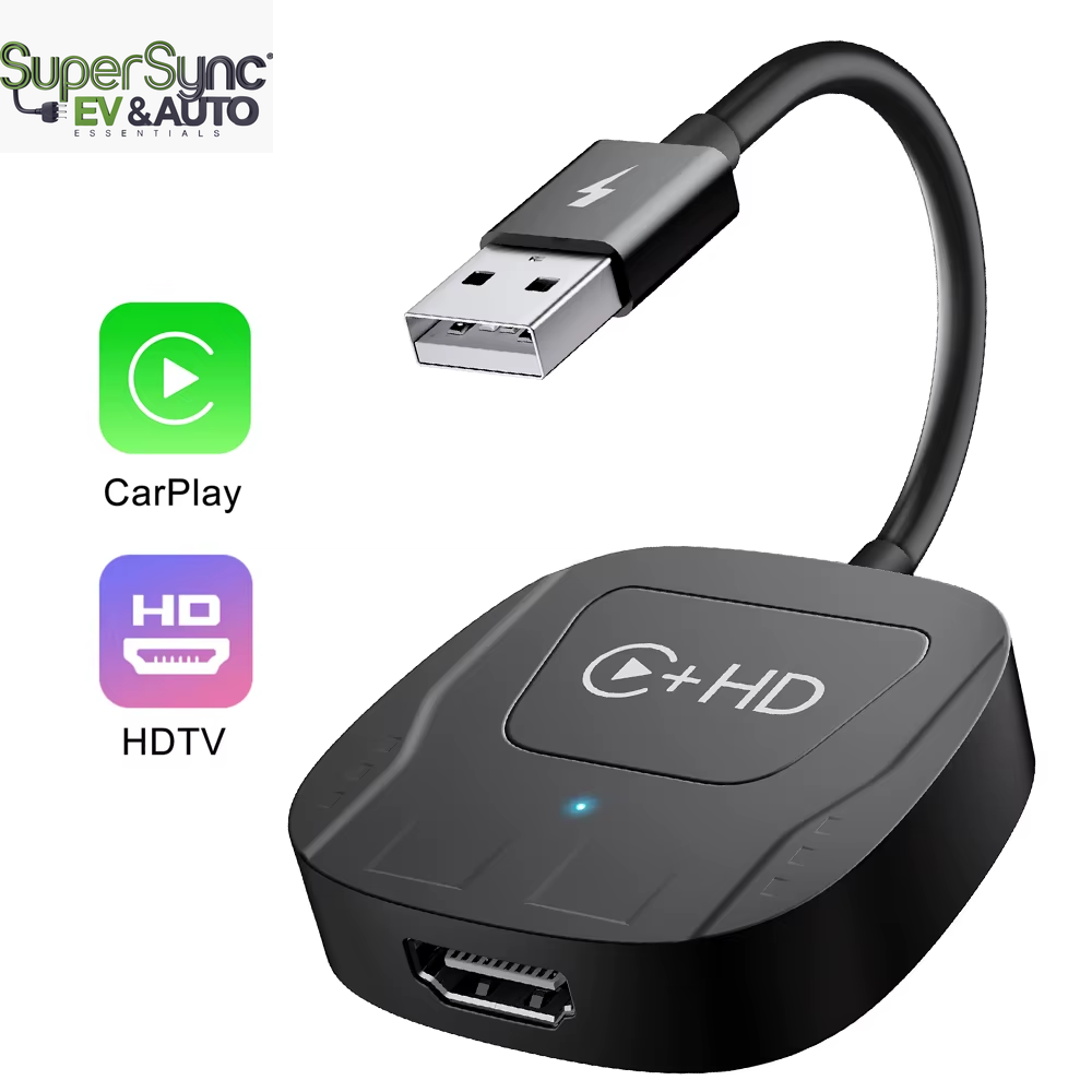 SuperSYNC AI Apple Carplay StreamBOX W/ HDMI OUT WATCH LIVE TV APPLE CARPLAYWireless Carplay Adapter Car Play HDMI for Iphone Apple Carplay Video Streaming Dongle Wired to Wireless Carplay Magic Box